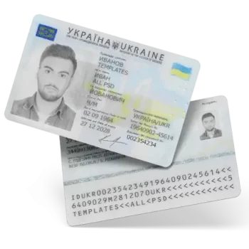 فایل لایه باز آیدی کارت اوکراین (Ukraine ID Card)