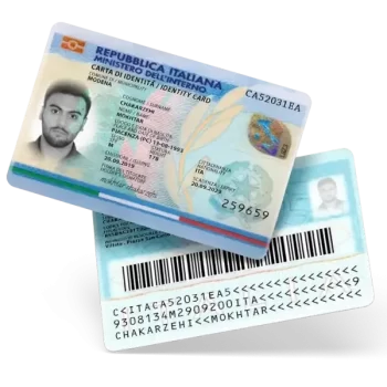 فایل لایه باز آیدی کارت ایتالیا (Italy Id Card)