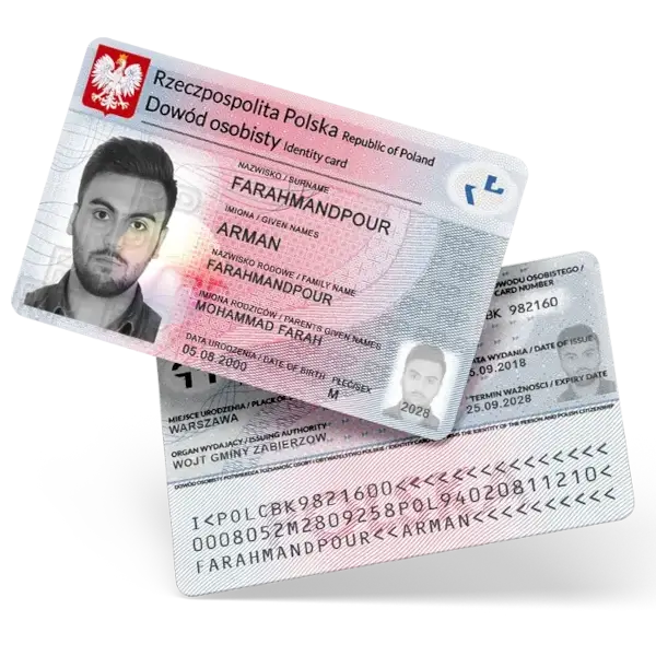 فایل لایه باز آیدی کارت لهستان (Poland ID)